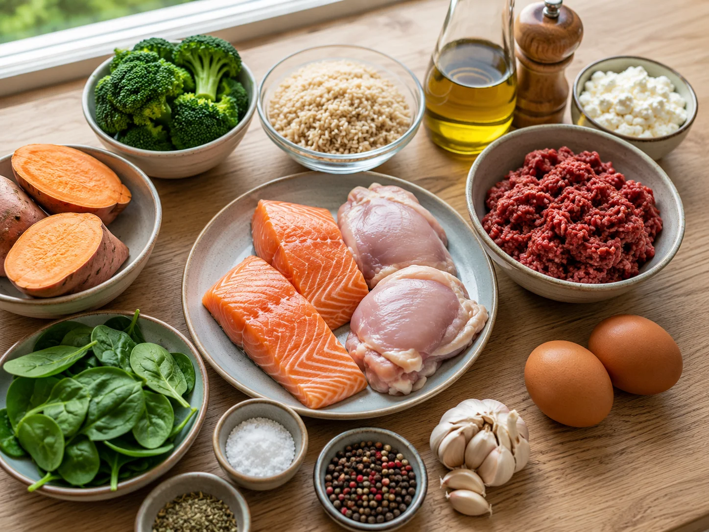 7-Day High Protein Meal Plan ingredients