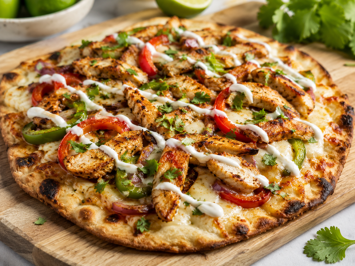 Fajita Chicken Flatbread