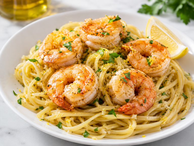 Lemon Garlic Shrimp Pasta