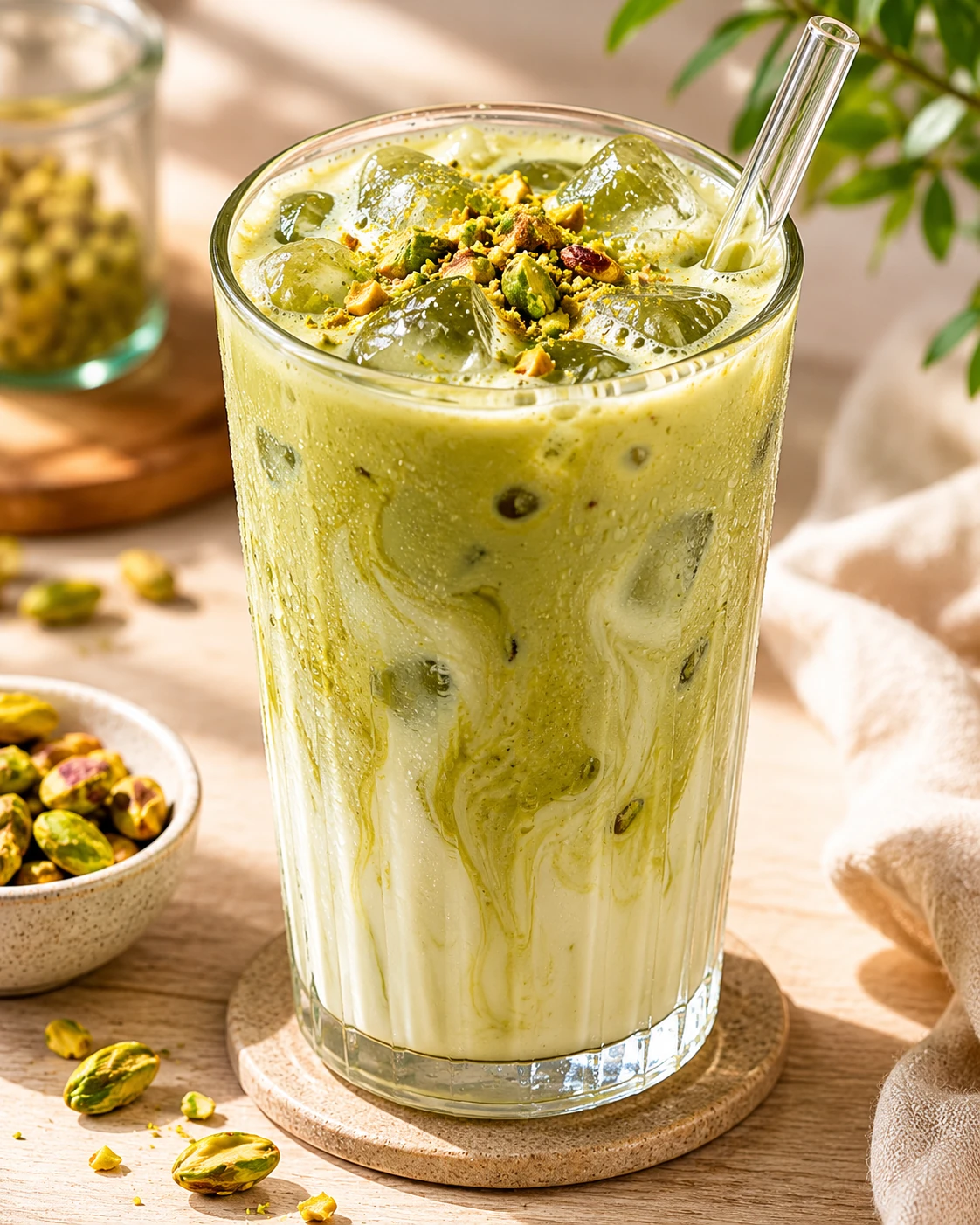 iced pistachio latte recipe