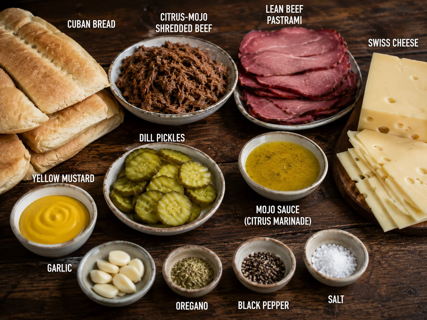 Cuban Sandwich ingredients