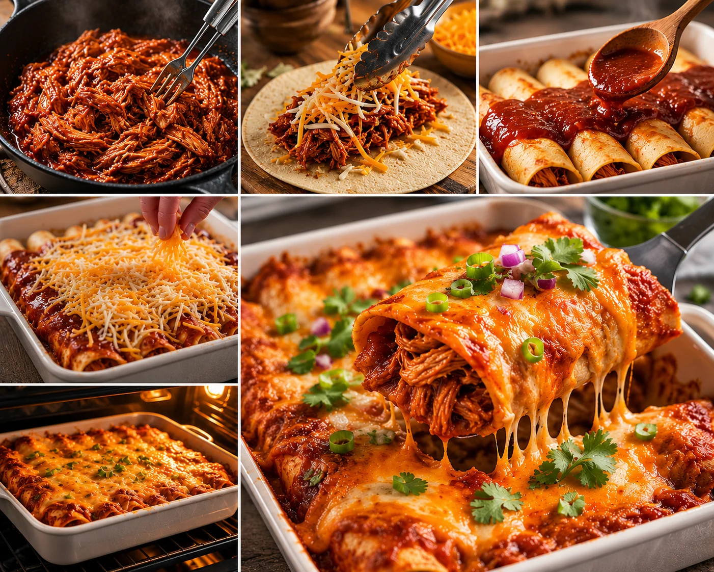 how to make Easy Gluten Free BBQ Chicken Enchiladas step by step