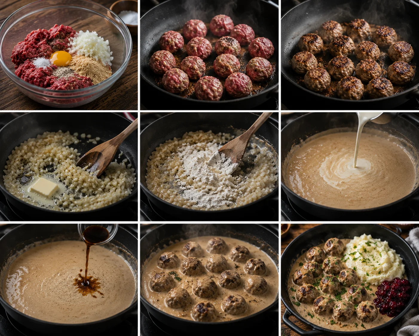 how to make Swedish Meatballs step by step