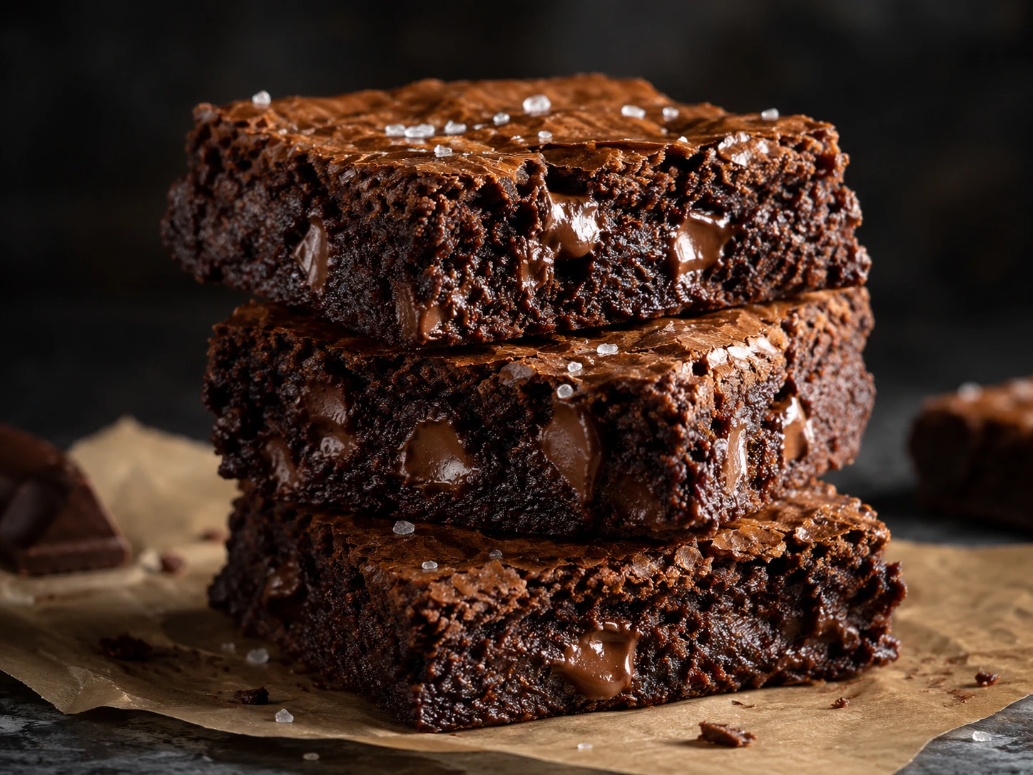Nestle Toll House brownies with crinkle top and sea salt