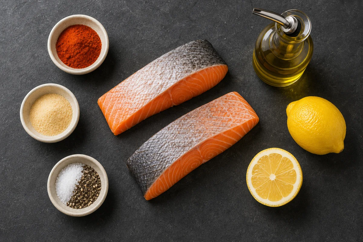 Ingredients for Air Fryer Salmon recipe