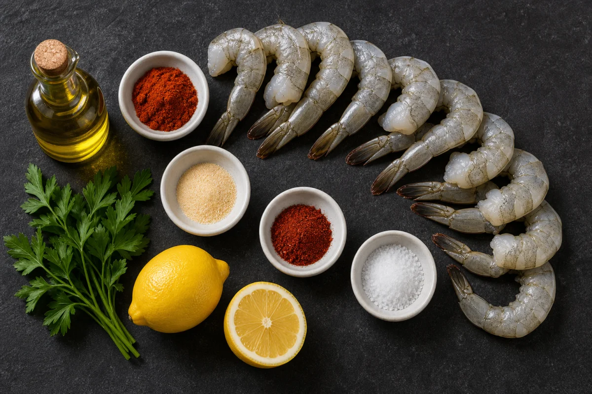 Ingredients for Air Fryer Shrimp recipe